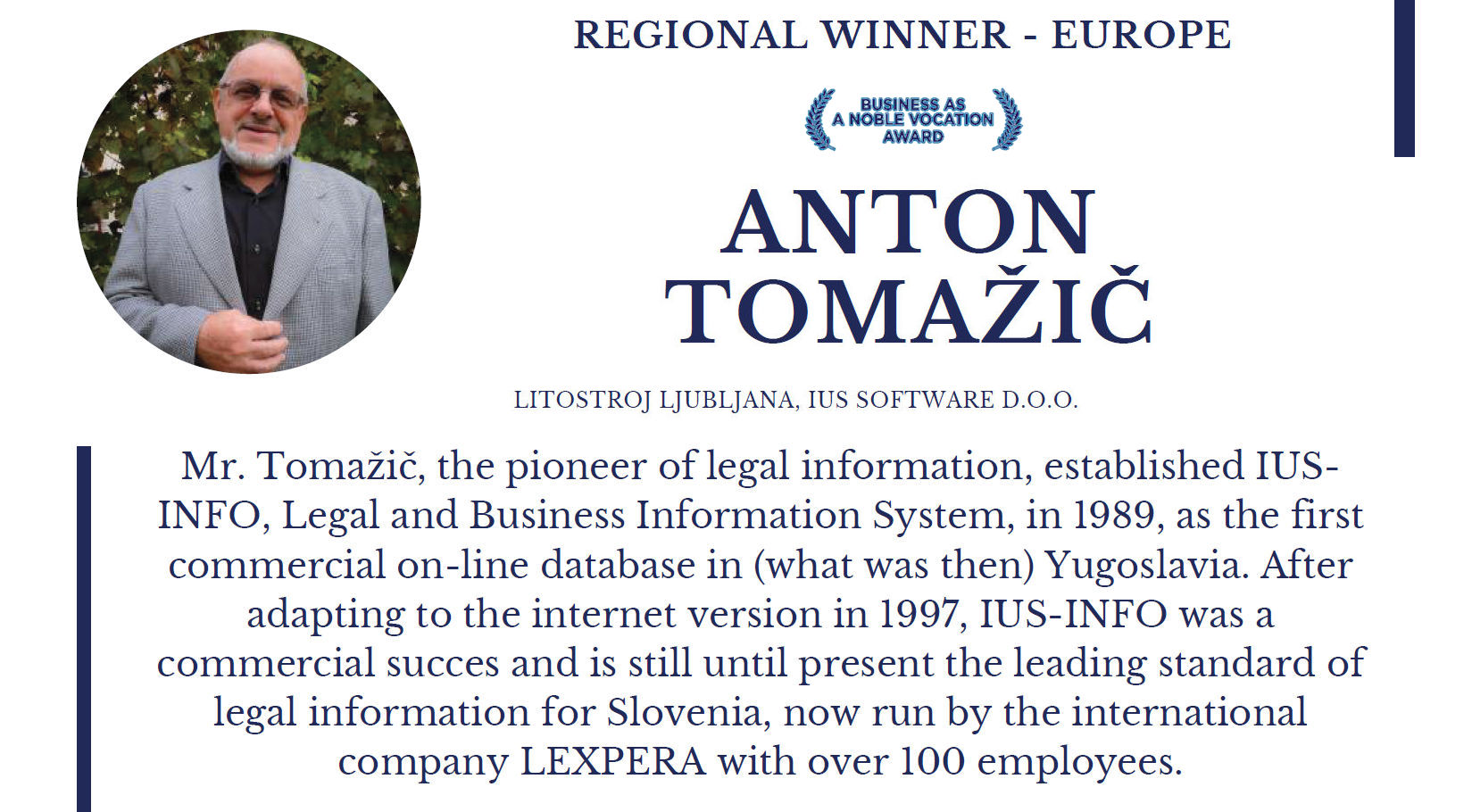 UNIAPAC Award